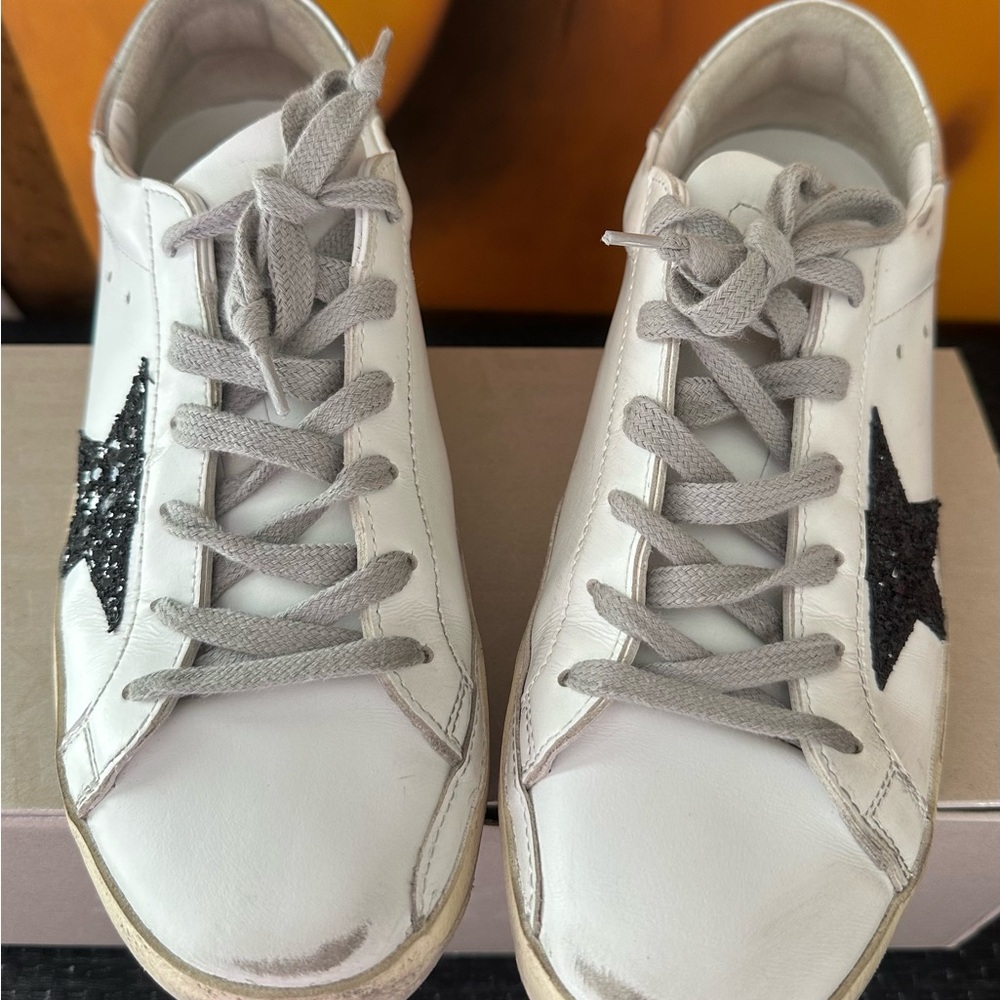 Golden Goose Superstar Classic Sneakers - White, Black, Silver